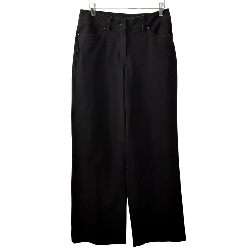 Lululemon City Sleek 5 Pocket Wide Leg Pants Black Womens 27 Business Casual